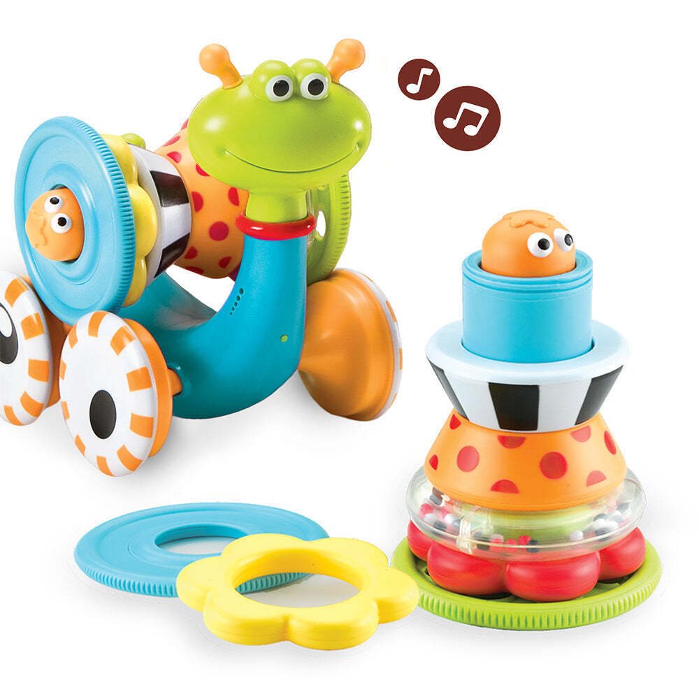 Yookidoo Musical Battery-operated Crawl N Go Snail Baby Activity 2-In-1 6-24mos