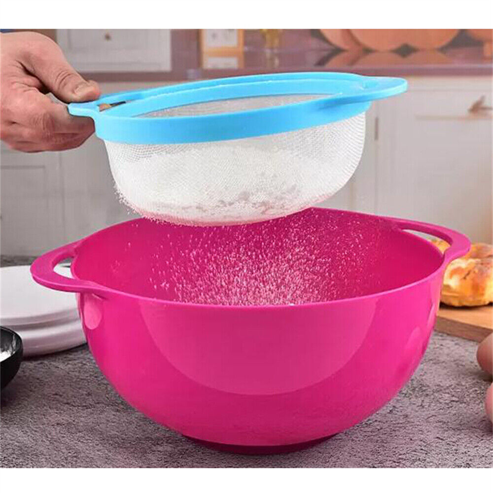 Kitchen Mixing Bowl Set Wash Bowl Mixer & Measuring Cups Spoons Baking Cooking