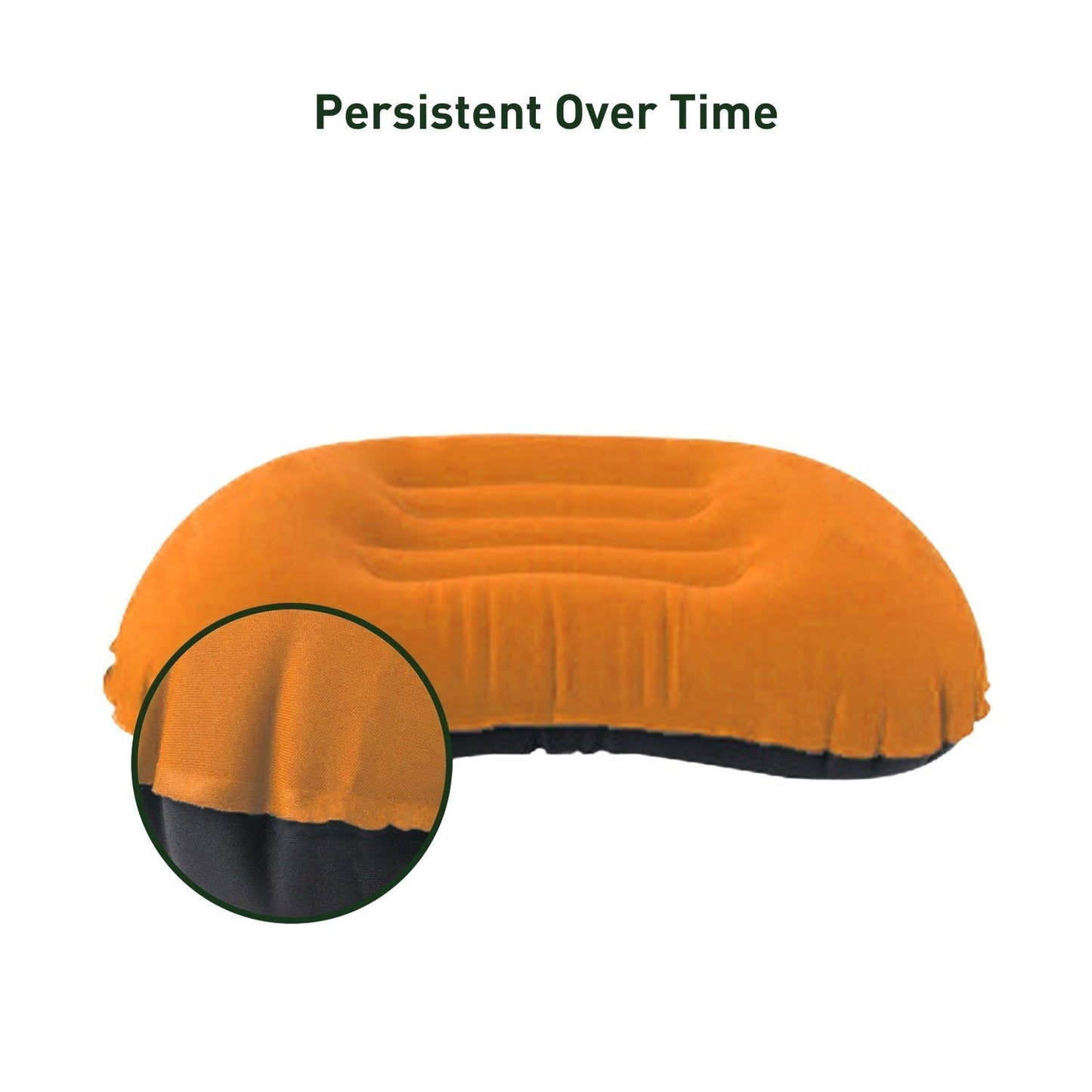 Kiliroo Self-Inflating Pillow Compact Camping Hiking Easy Inflatable Orange