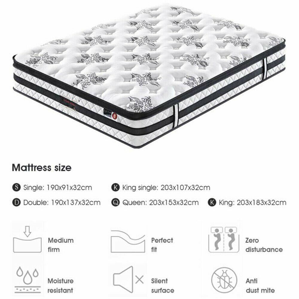 SINGLE SIZE Medium Firm Mattress Bed Pocket Spring Ultra HD Foam