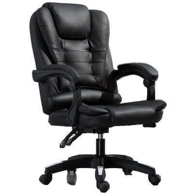 Executive Office Chair Black PU Leather Massage Computer Gaming Gas Lift Seat