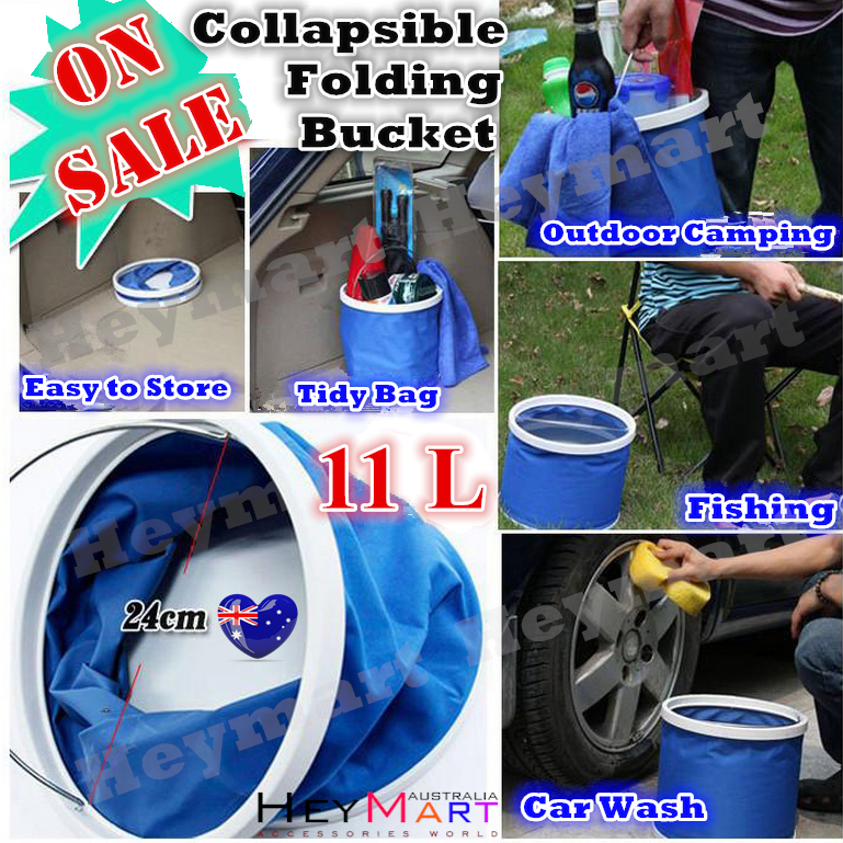 11L Foldable Bucket Folding Retractable Collapsible Silicone Bucket Car Fishing