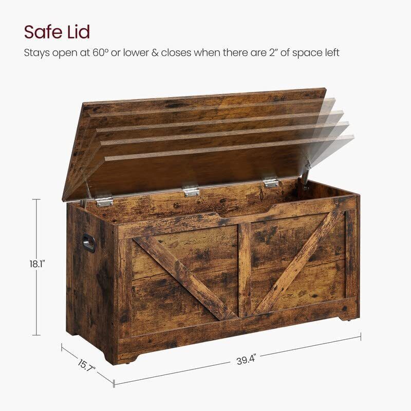 Vasagle Storage Cabinet Toy Chest Shoe Container Box Country House Rustic