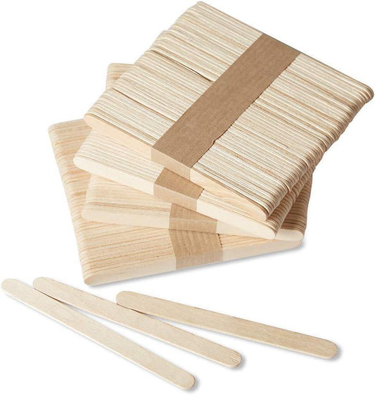 1000x Wooden Craft Sticks Ice Cream Stick Paddle Pop Popsicle Coffee Stirrers
