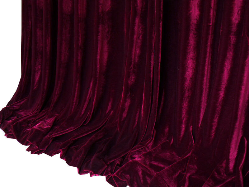 Large Thick Velvet Curtains 590x230cm with full liner 30 hooks Burgundy