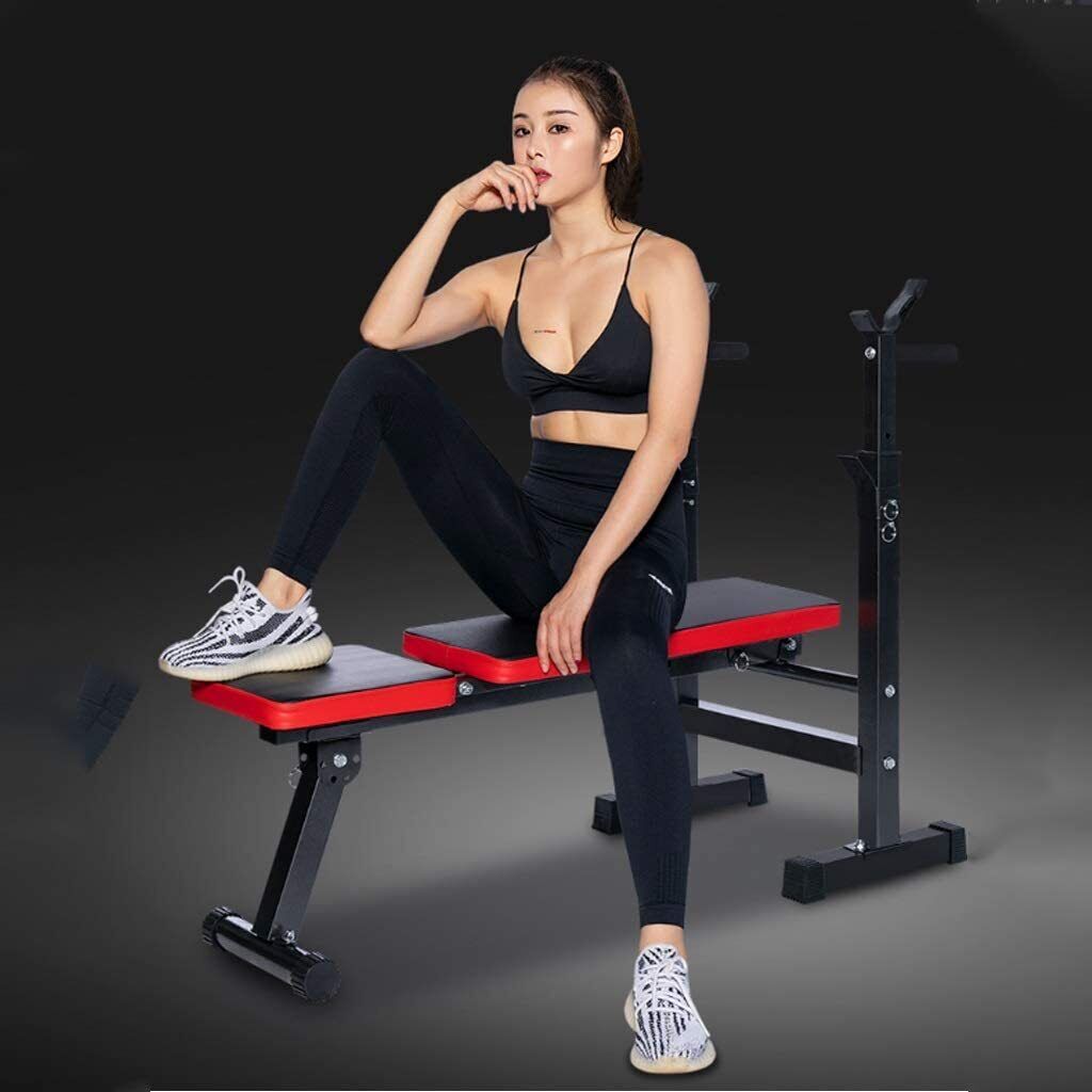 Adjustable Benches Rack Barbell Rack Weight lifting Bed Foldable Press