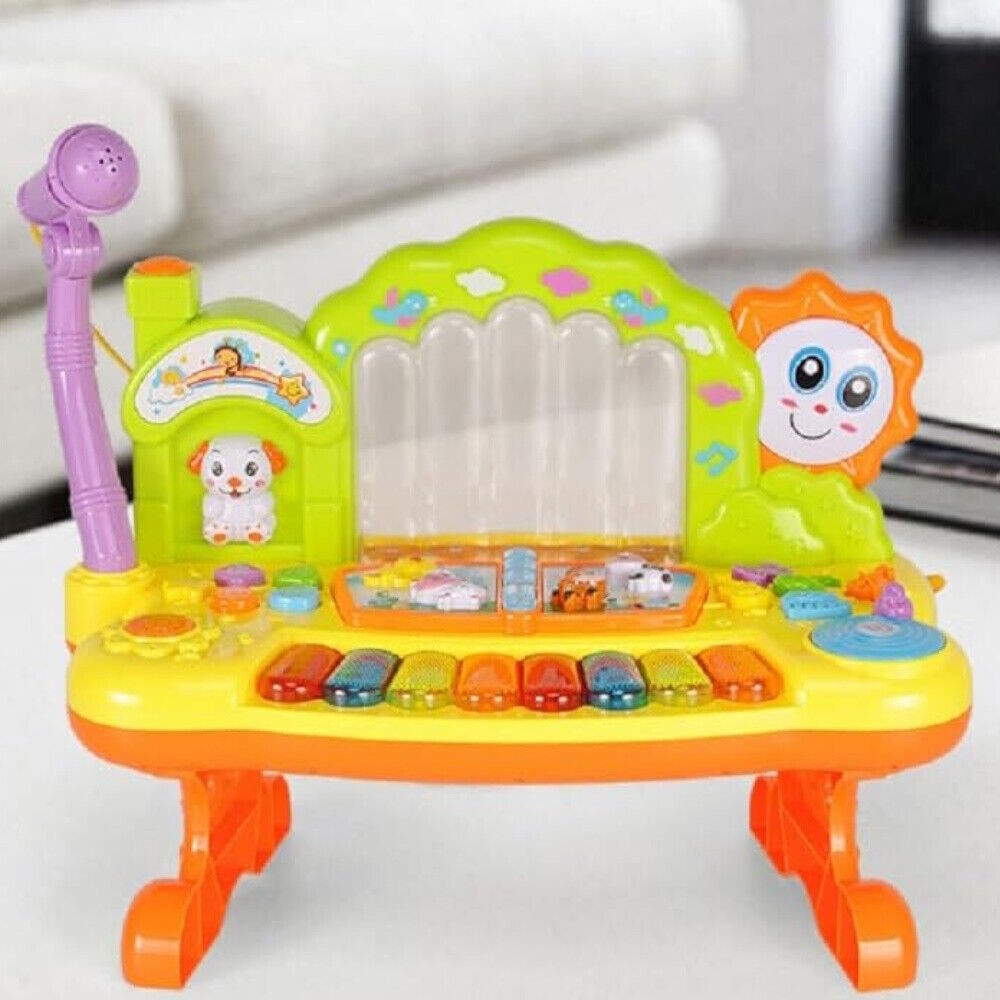 Gominimo Kids Toy Musical Spray Electronic Piano Keyboard Crisp Sound Yellow