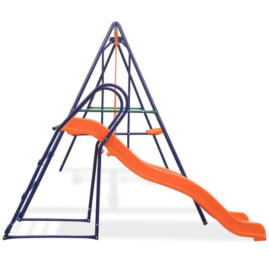 Children Toddler Tandem Swing Slide Activity Set Outdoor A-Frame Playground