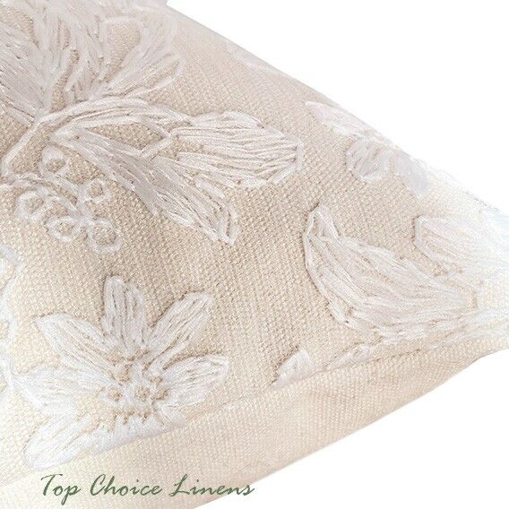 43 x 43cm Decorative Pillow Cover Embroidered Floral White Lace Cushion Cover