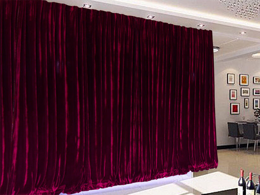 Large Thick Velvet Curtains 590x230cm with full liner 30 hooks Burgundy