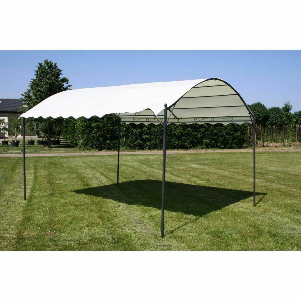 Fabric Outdoor Carport Backyard Shelter Shade Canopy Gazebo - Cream White