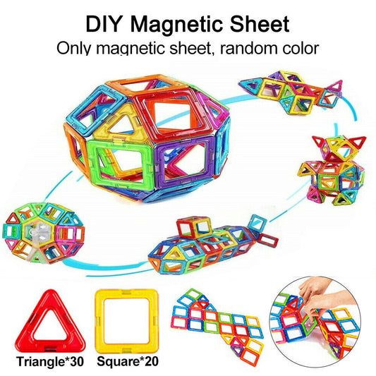 100 Pcs Kids Magnetic Blocks Mini 3D Tiles Building Kit