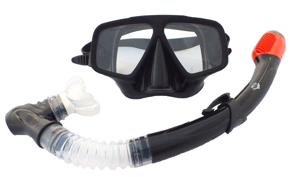 Frame-less Mask & Dry Snorkel - Silicone Set WIL-DS-10R Snorkeling/Scuba Diving