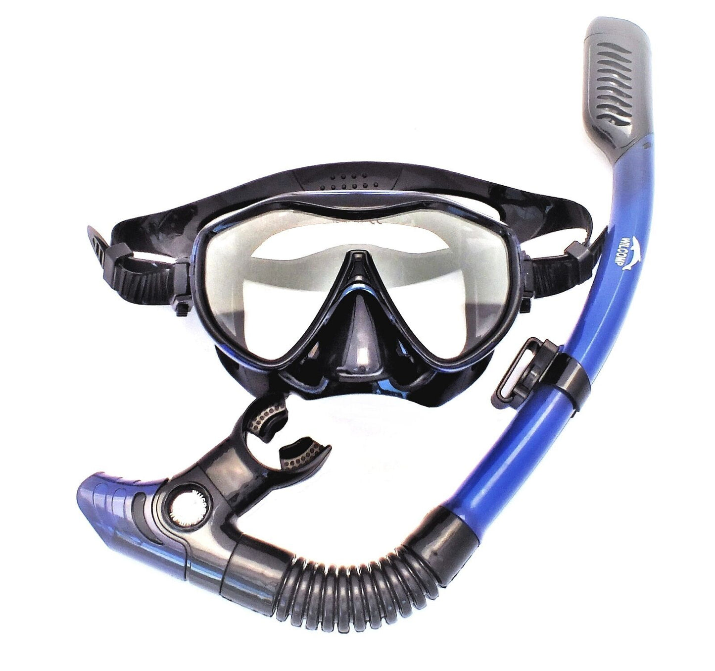 Snorkeling Diving Liquid Silicone Set WIL-DS-55B  Dry Snorkel and Mask Set