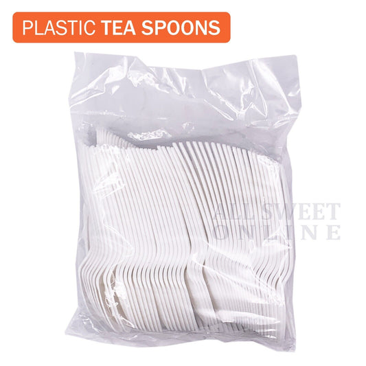 100pcs Plastic Spoons White Cutlery Bulk Party Dessert Spoon Catering Event