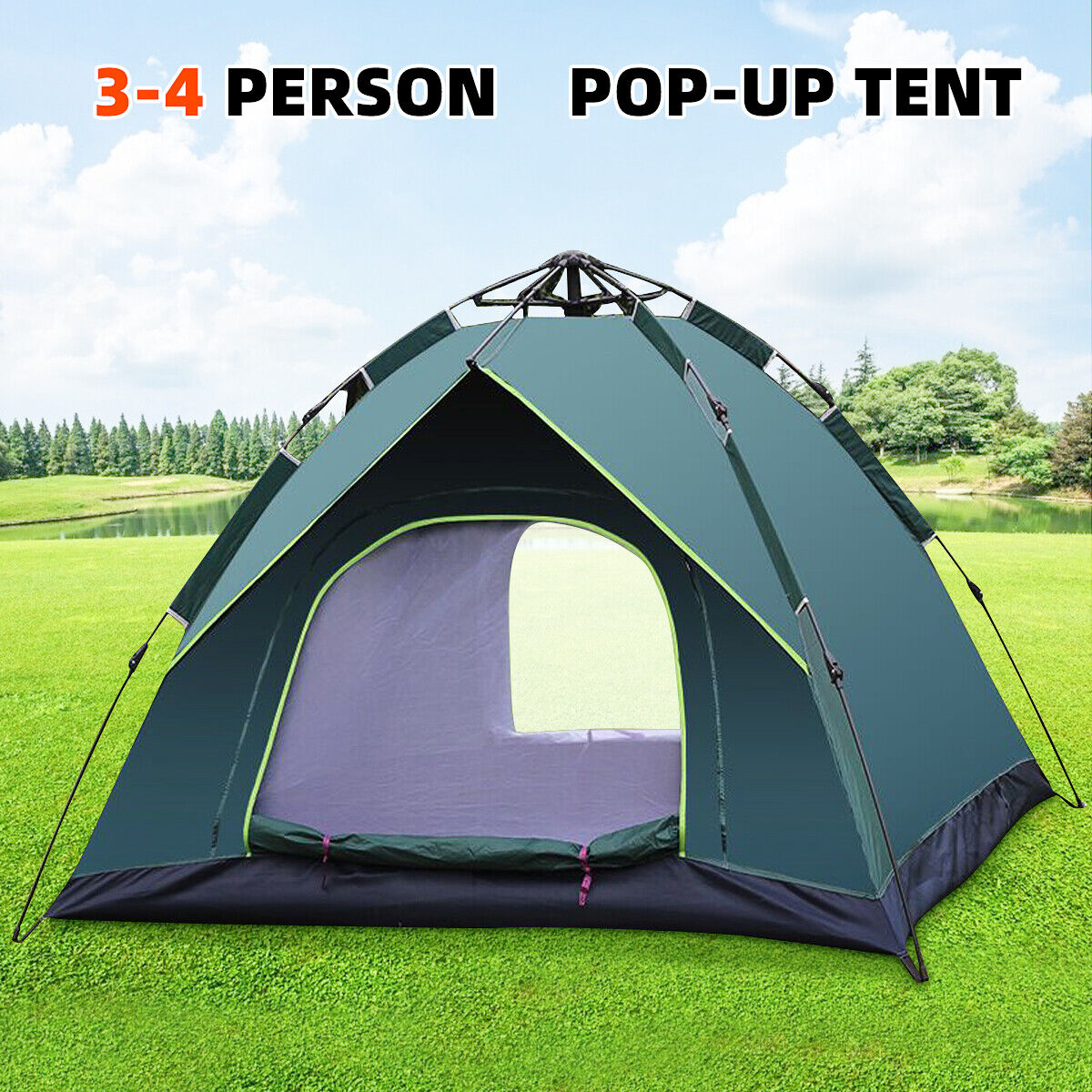 3-5 Persons UV Protection Automatic Pop Up Open Camping Tent Waterproof Outdoor