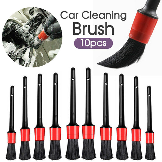 10Pcs Dashboard Car Hair Detail Brush Crevice Dust Cleaning Automotive Detailing