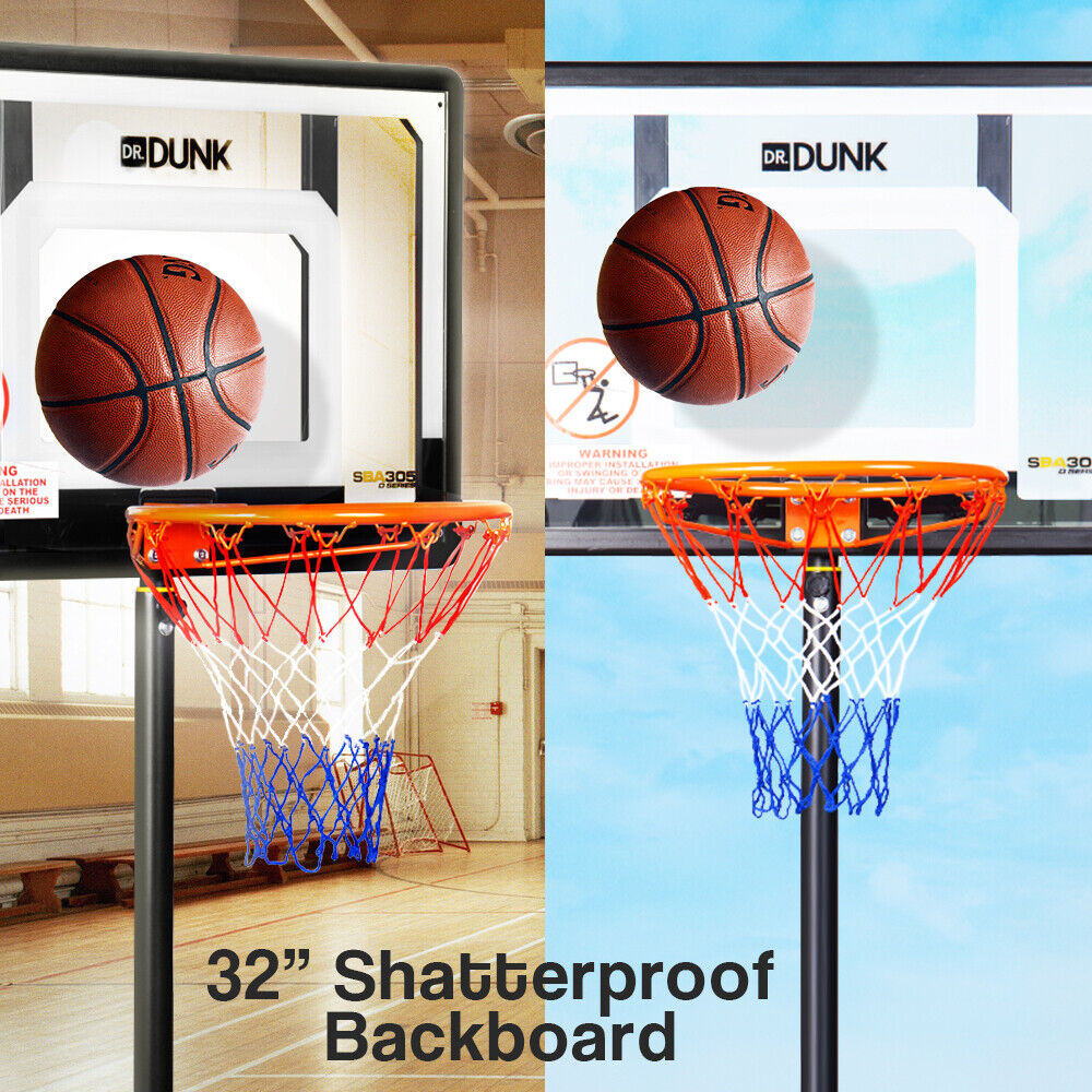 Dr.Dunk Adjustable Basketball Stand System Kids Hoop Portable