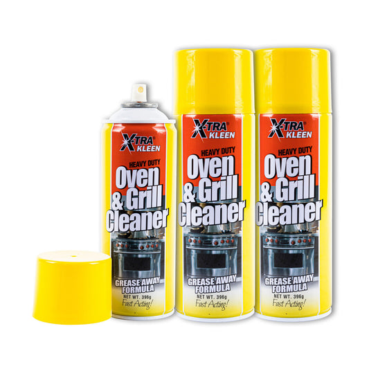 Xtra Kleen 3PK Oven Grill Cleaner Powerful Deep Clean Grease Away Formula 396g