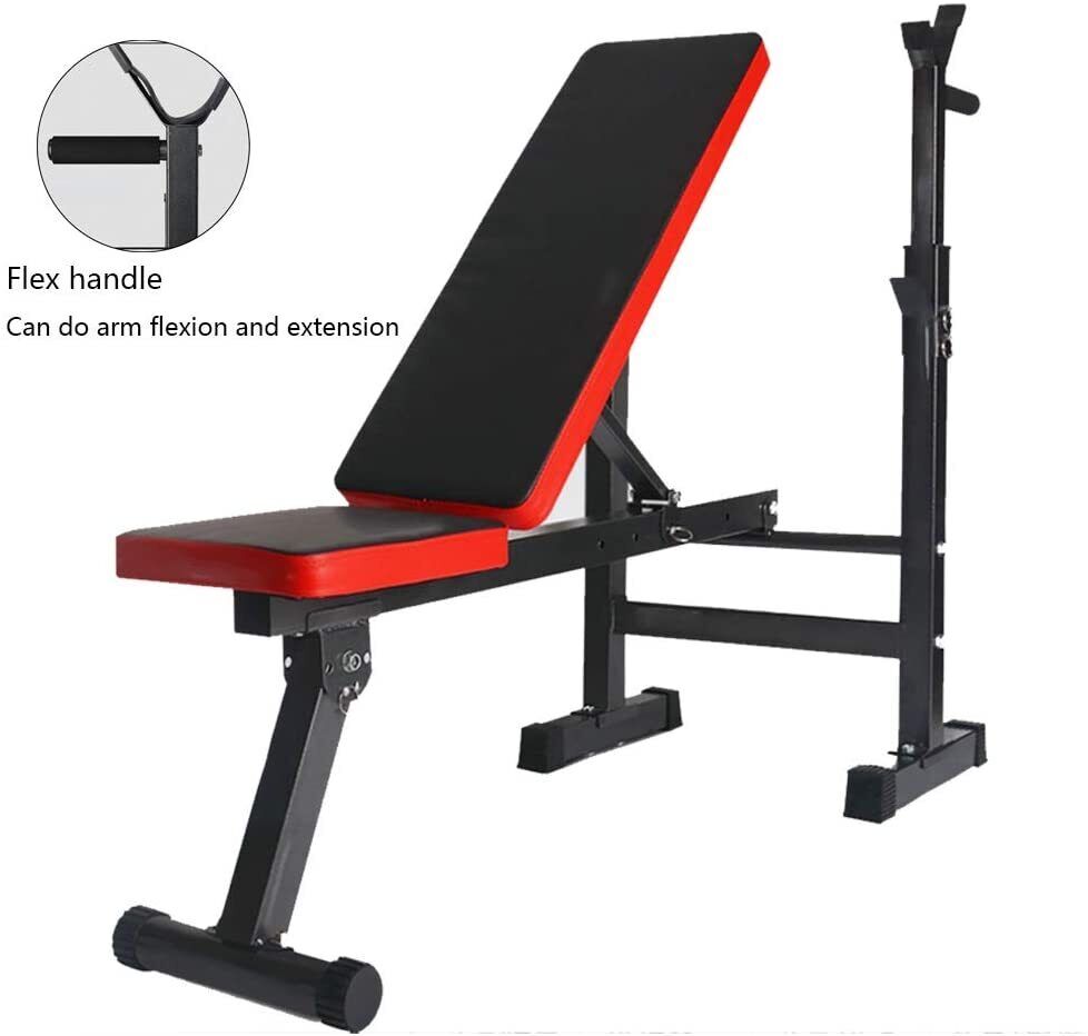 Adjustable Benches Rack Barbell Rack Weight lifting Bed Foldable Press