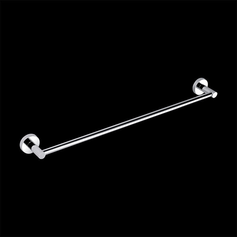 Bathroom Round Single Towel Rail 750mm Wall Mounted Brass Chrome