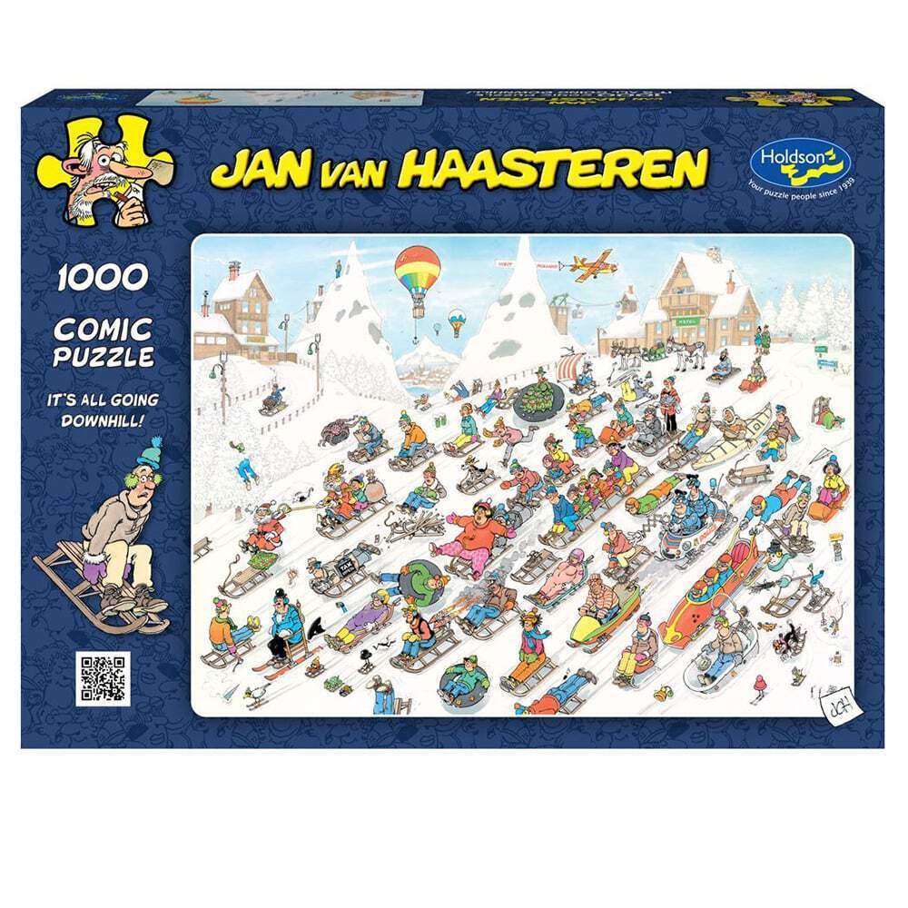 Jan Van Haasteren Its Going Downhill 1000 Piece Puzzle