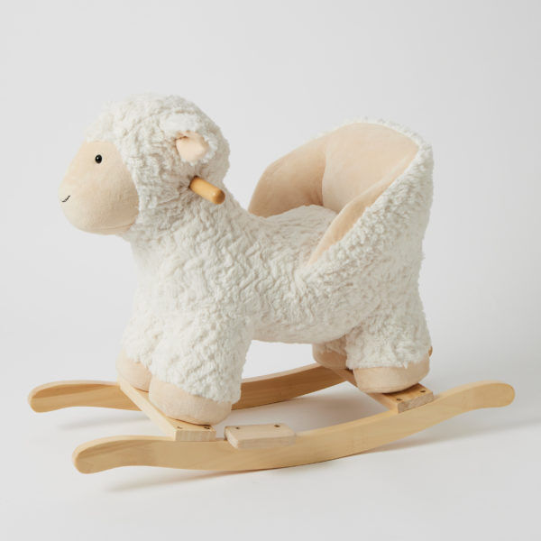 Jiggle & Giggle Baby Rocker Plush Stuffed Sheep with Chair