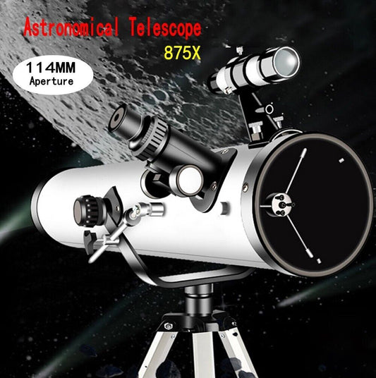 114mm Aperture Astronomical Telescope Professional Stargazing 875X Magnification