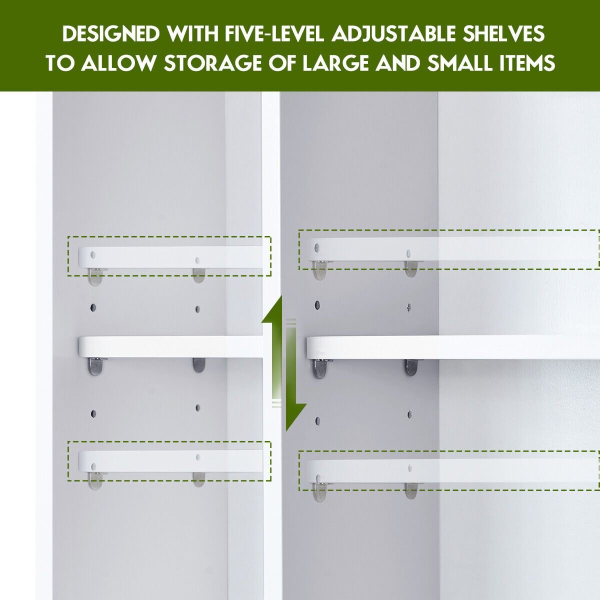 Over The Toilet Toilet Rack Bathroom Cabinet Organiser w/Louver Door