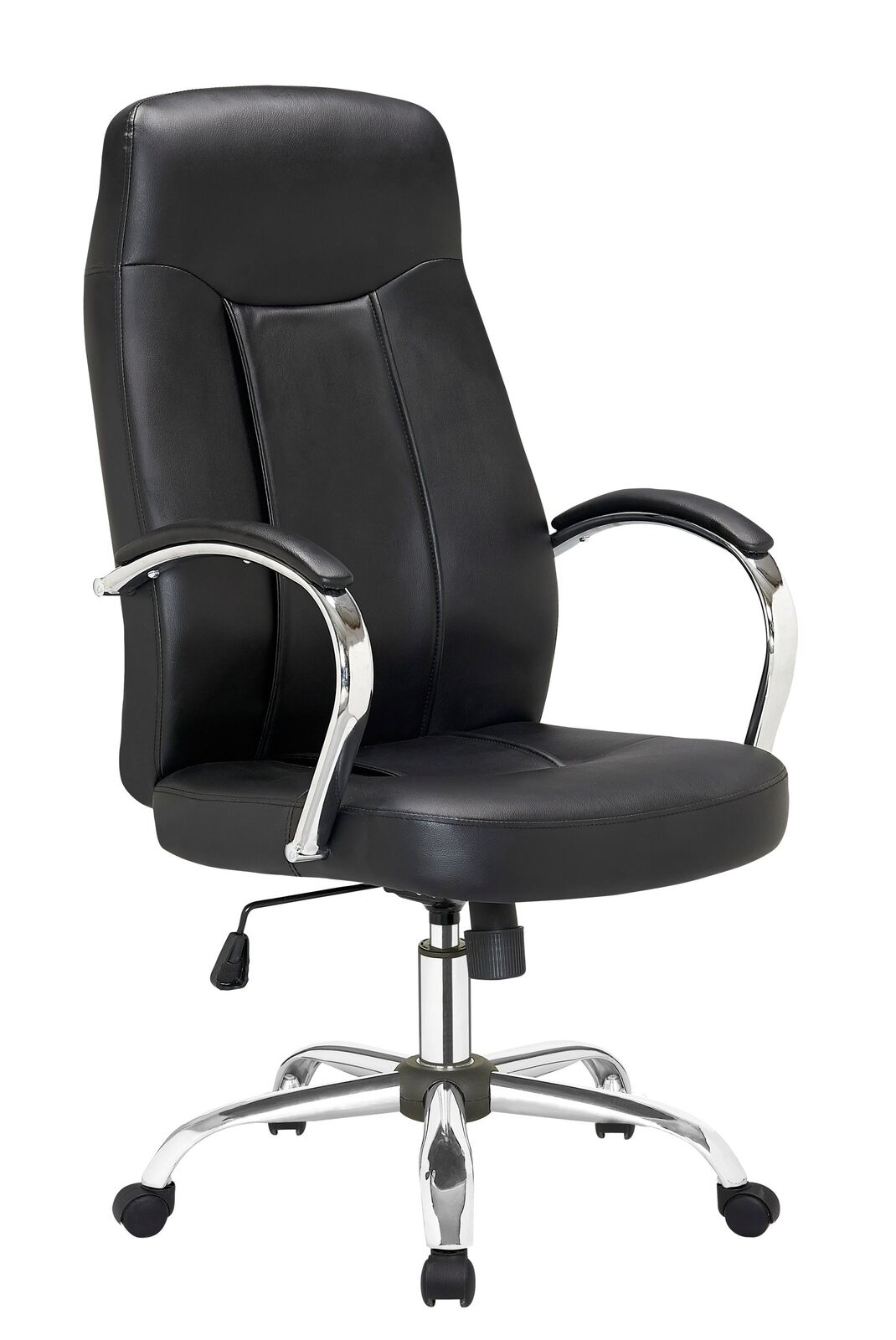 Black Office Chair PU Leather Computer Gaming Executive Racer Gas Lift Seat