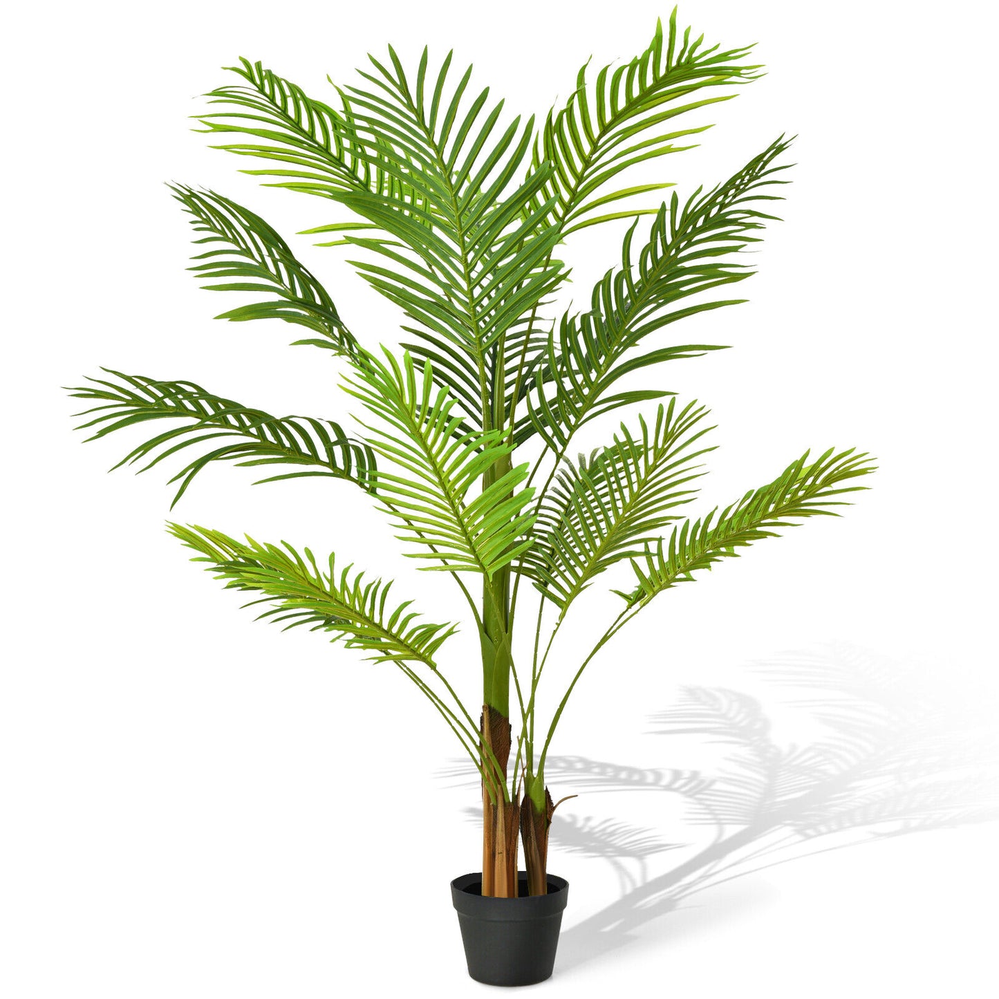 Giantex Phoenix Palm Tree Plant Potted Fake Tropical Plant Artificial Tree 1.3M