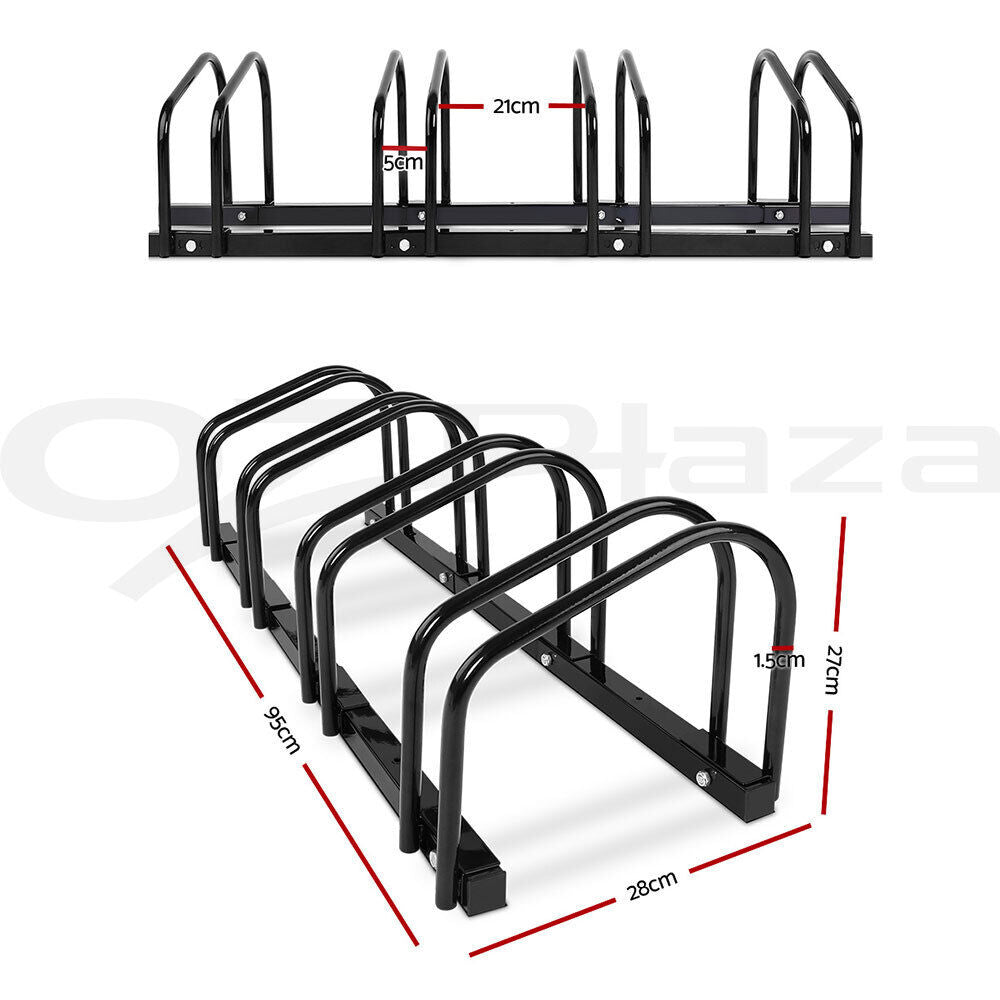 1 – 4 Bike Stand Bicycle Rack Storage Floor Parking Holder Cycling Portable