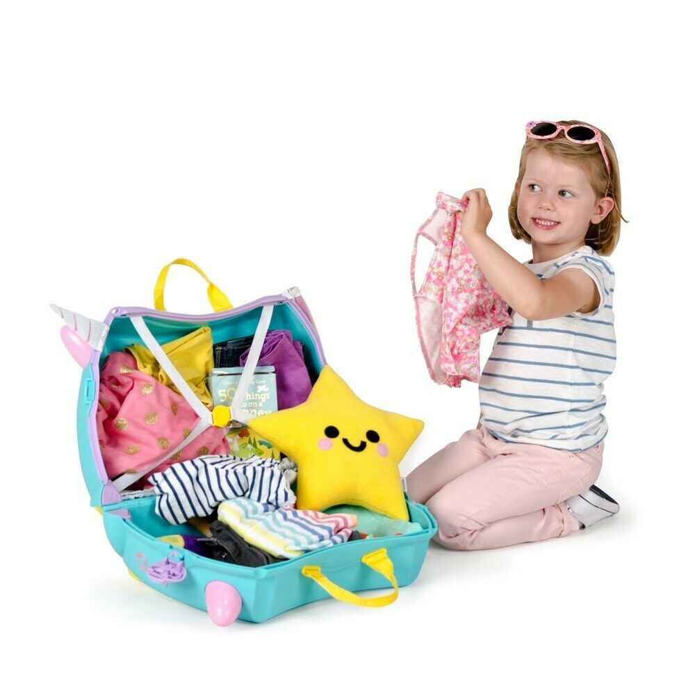 Trunki Ride on Kids Suitcase Luggage Toy Box Una Unicorn