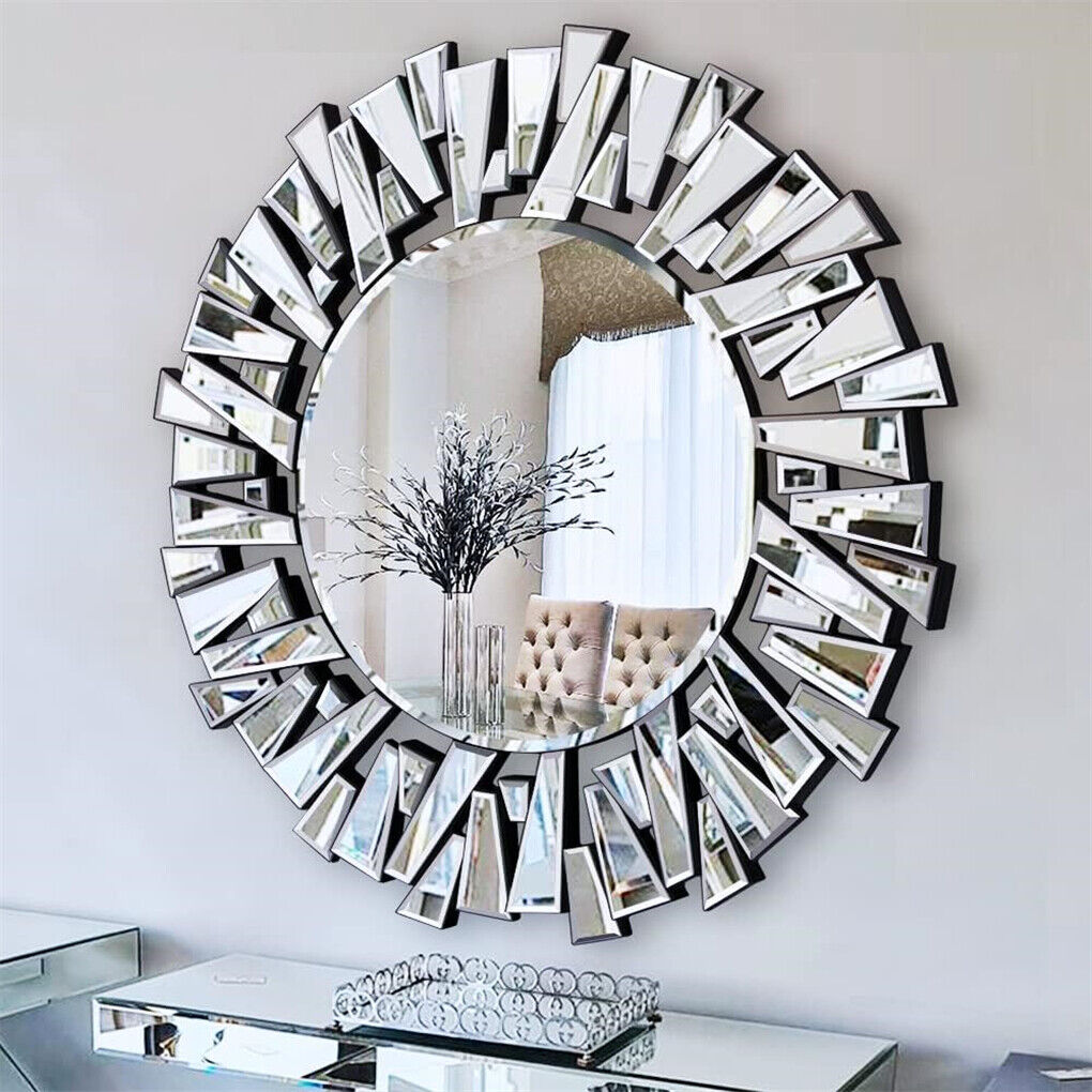 Round Wall Mirror for Living Room Large Elegant Mirror Wall Decorative Mirror