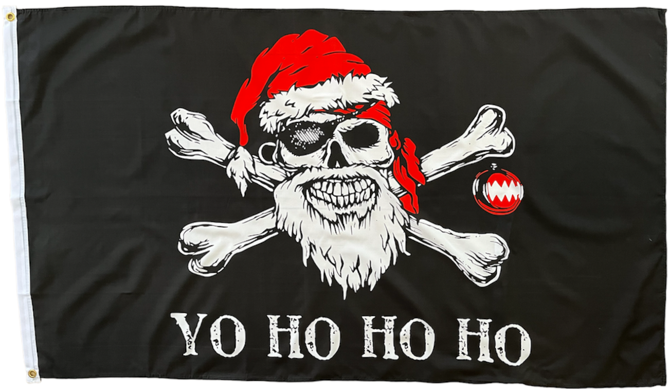 Yo Ho Ho Pirate Flag Large Pirates Christmas Flag 150 x 90cm