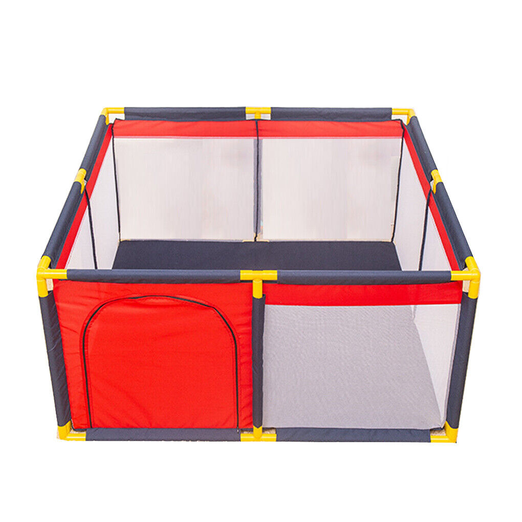 Foldable Baby Playpen Fabric Safety Gate Toddler Fence Kid Play Pen Yard Size S