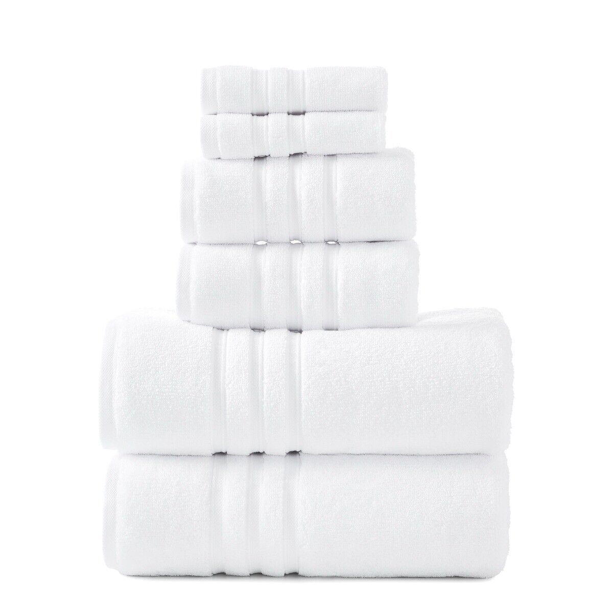 Logan & Mason Super Duet 6PC Towel Set- White