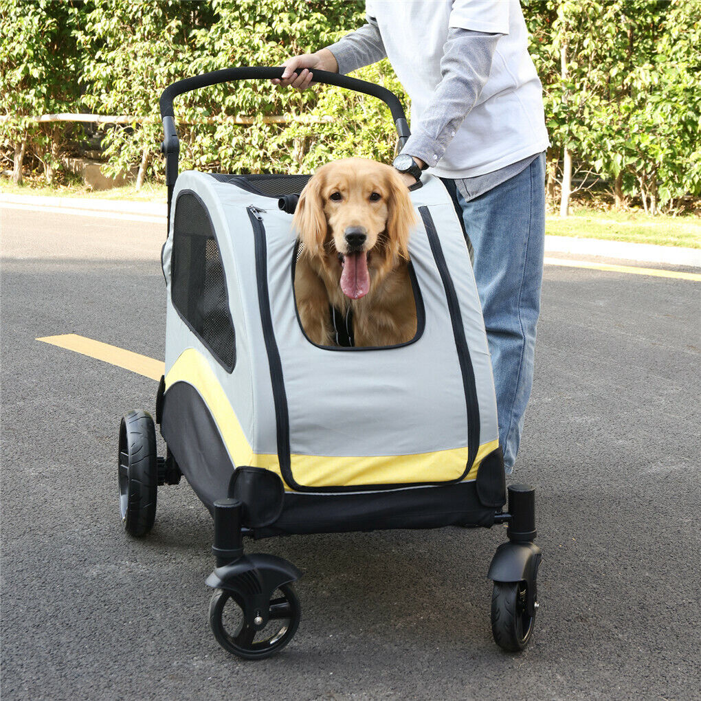Foldable XX-Large Dog Pet Mobile Stroller Pram Carriage Jogger Holds up to 55KG