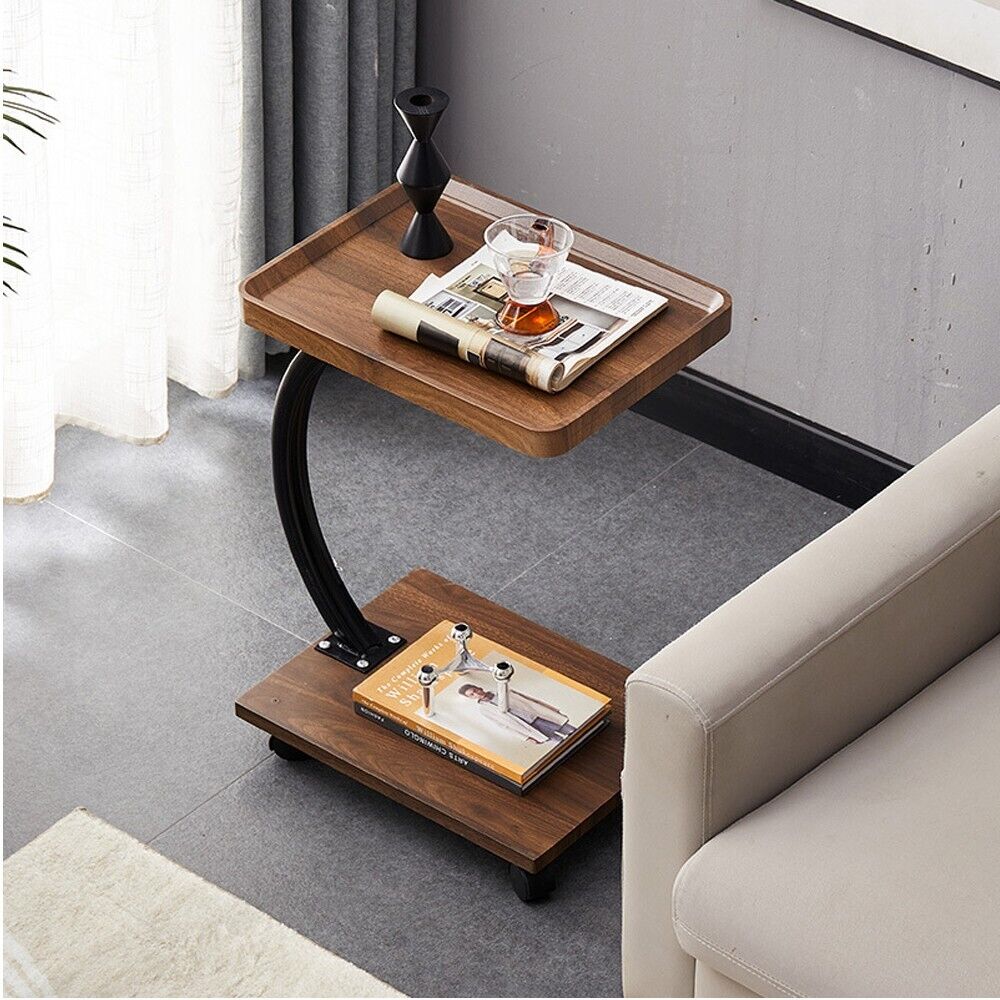 Airs Coffee Side Table Laptop Desk Bedside Sofa Tea End Tables Wooden Metal