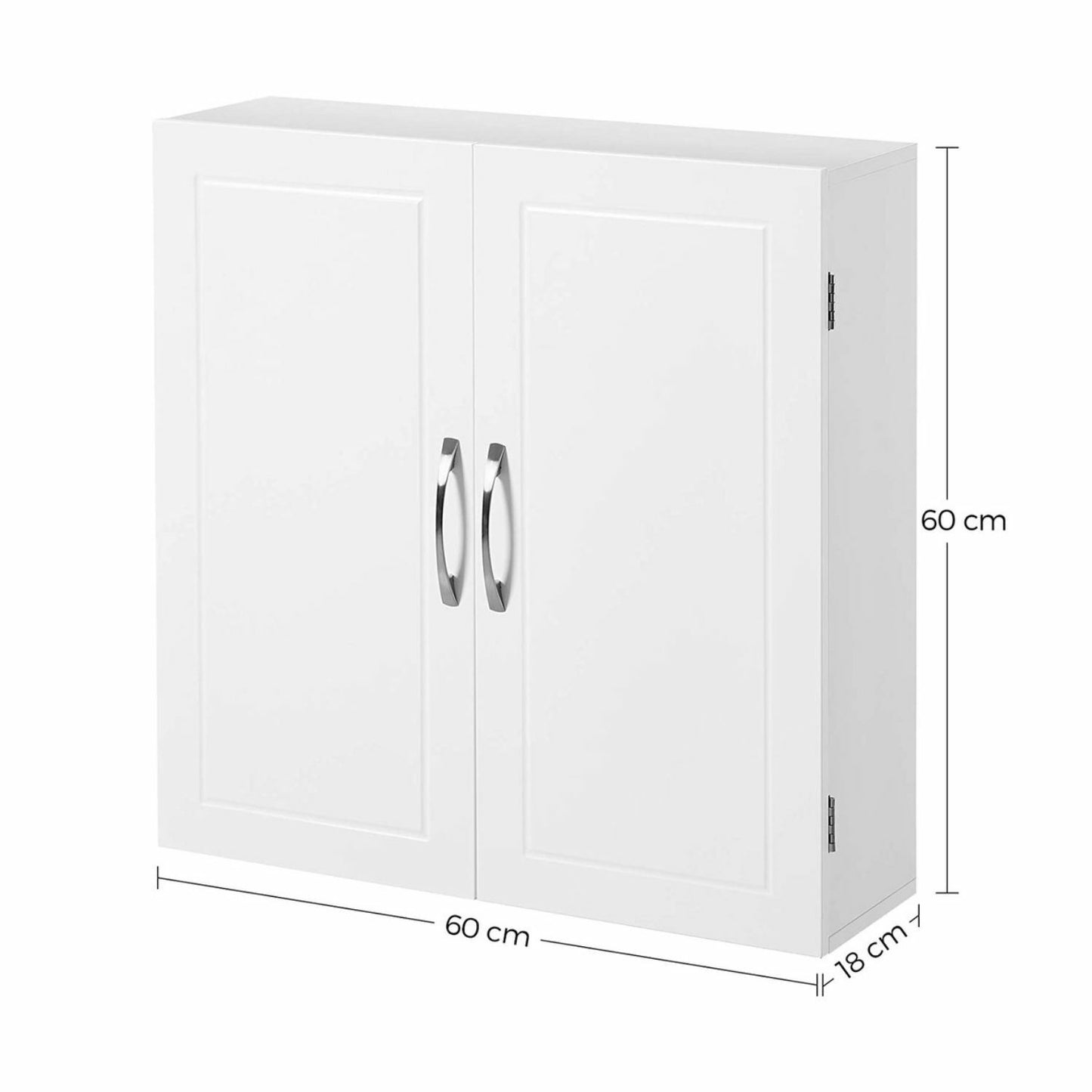 Vasagle Wall Cabinet Wall Mounted Storage Organiser Cupboard White