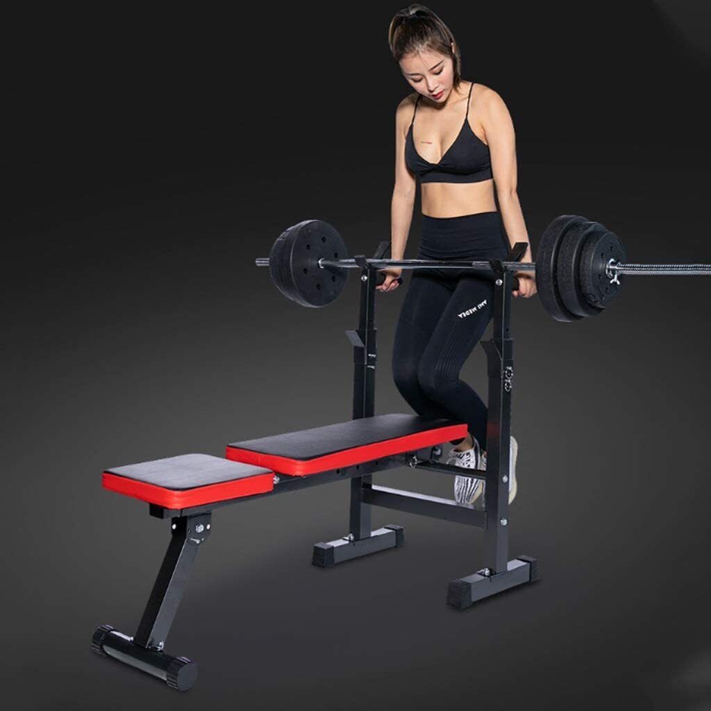 Adjustable Benches Rack Barbell Rack Weight lifting Bed Foldable Press