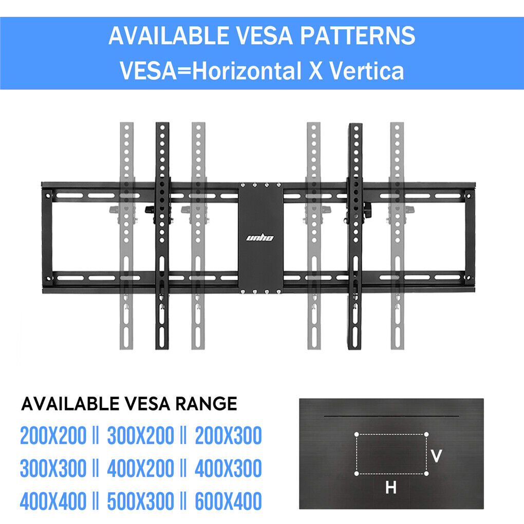 Heavy Duty Large Tilting TV Wall Mount Bracket Fits 32"-85" LED LCD OLED Plasma