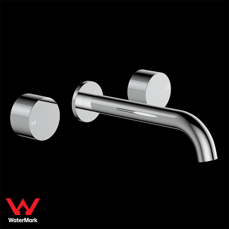 Tana 1/4 Turn C/D Basin / Bath Set Spa Quarter Round Wall Tap Spout Brass Chrome