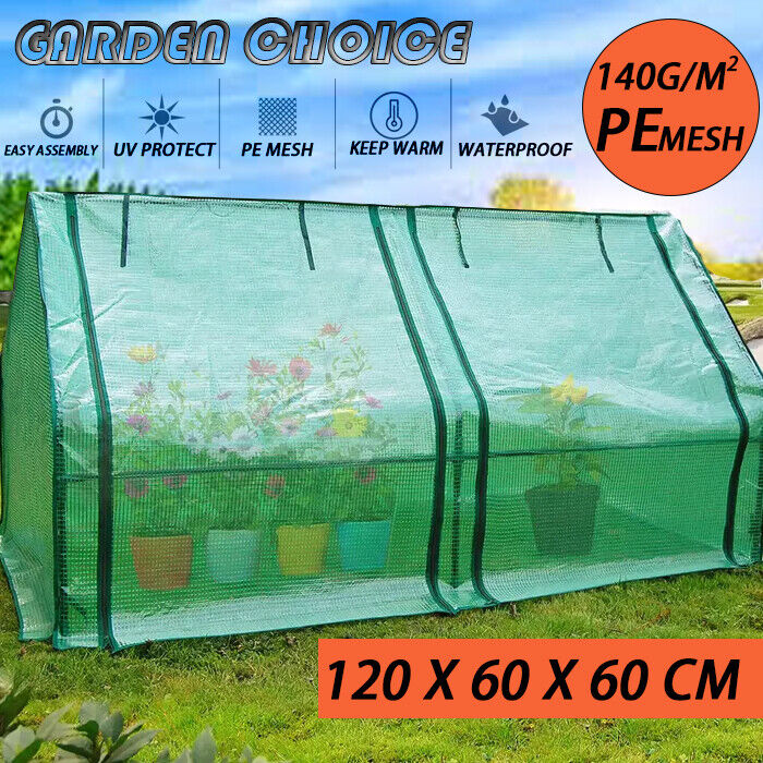 Greenhouse Flower Garden Shed With Frame and PE Cover Tunnel 120cm