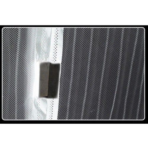 Mesh Magnetic Fly Screen Mosquito Bug Door Curtain Hands Free Black