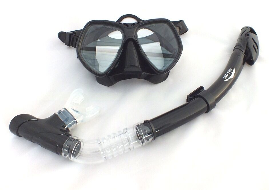 Mask and Dry Snorkel Liquid Silicone Set WIL-DS-11 Snorkeling/Scuba Diving