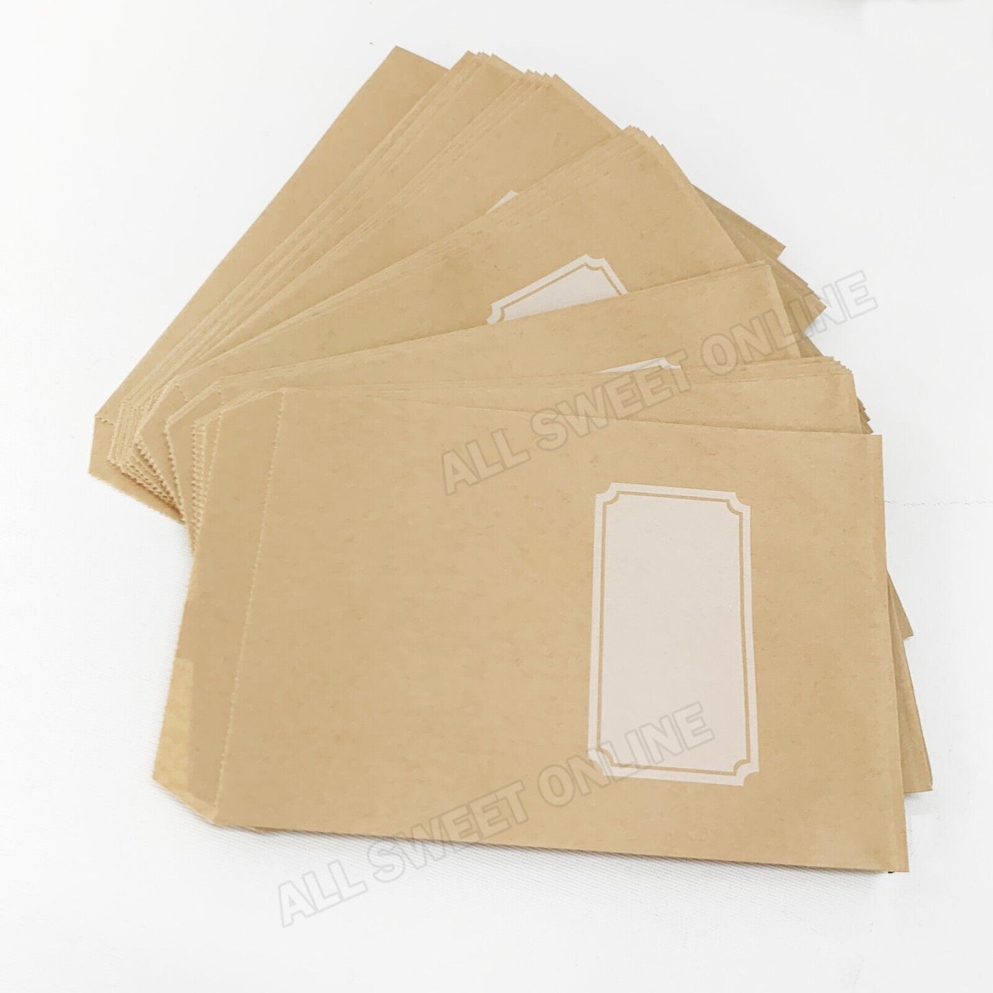 60x Brown Kraft Party Favour Bags Lolly Gift Wedding Paper Small Take Away Food