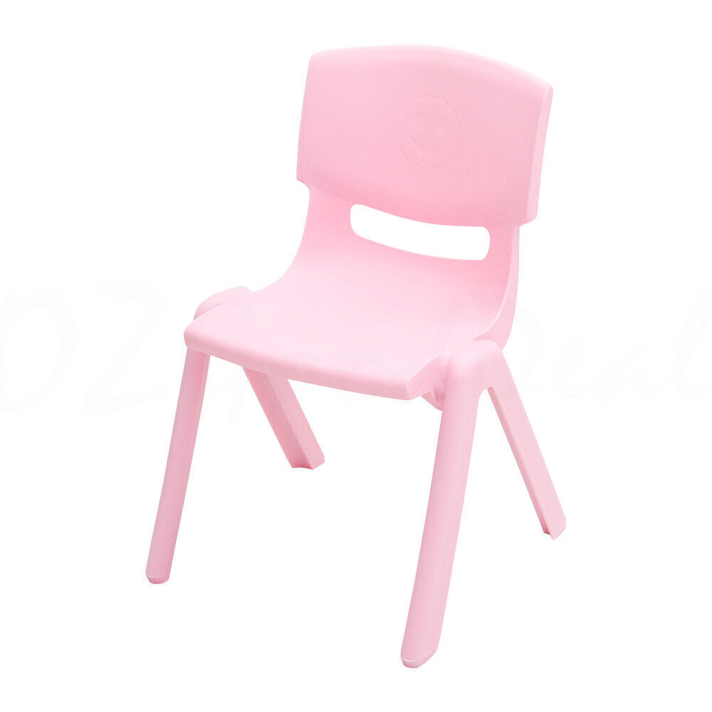 10 x Kids Children Toddler Plastic Chair Light Pink Hold Up to 100KG