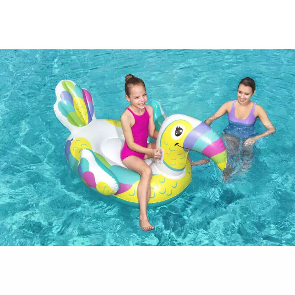 Bestway 91cm Inflatable Toucan Ride On Pool/Beach Boat Toy Kids/Children 3y+