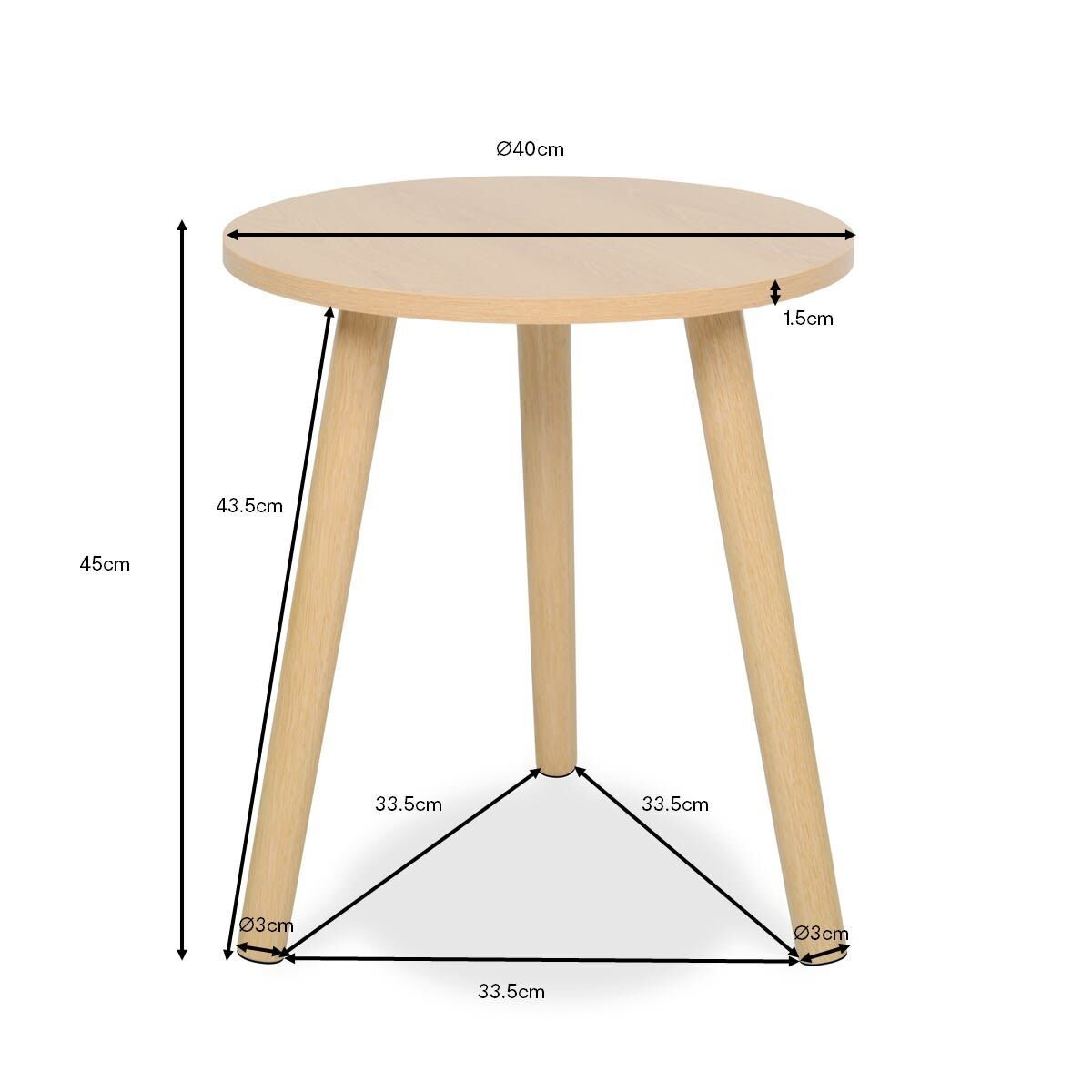 Oak Look Side Table